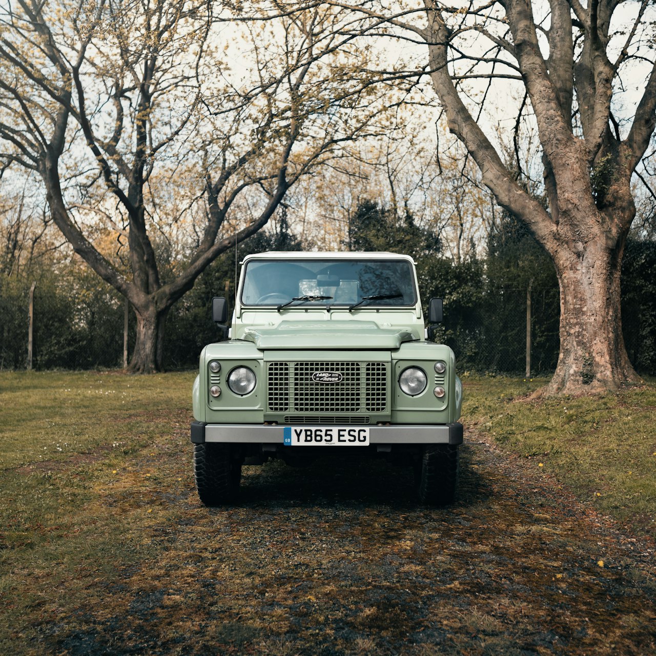Classic Land Rover Series in a countryside setting